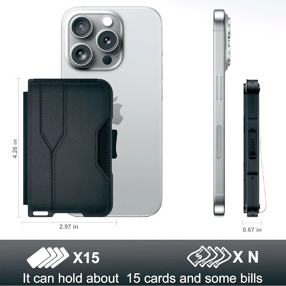 Men’s Slim Bifold Money Clip Wallet - Picture 6 of 6